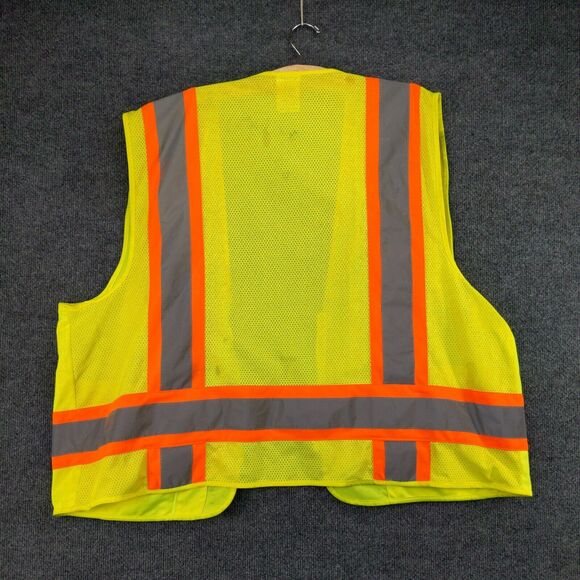Radians Class 2 Level 2 Reflective Vest Mens Size 2X Green SV6G - Picture 3 of 13